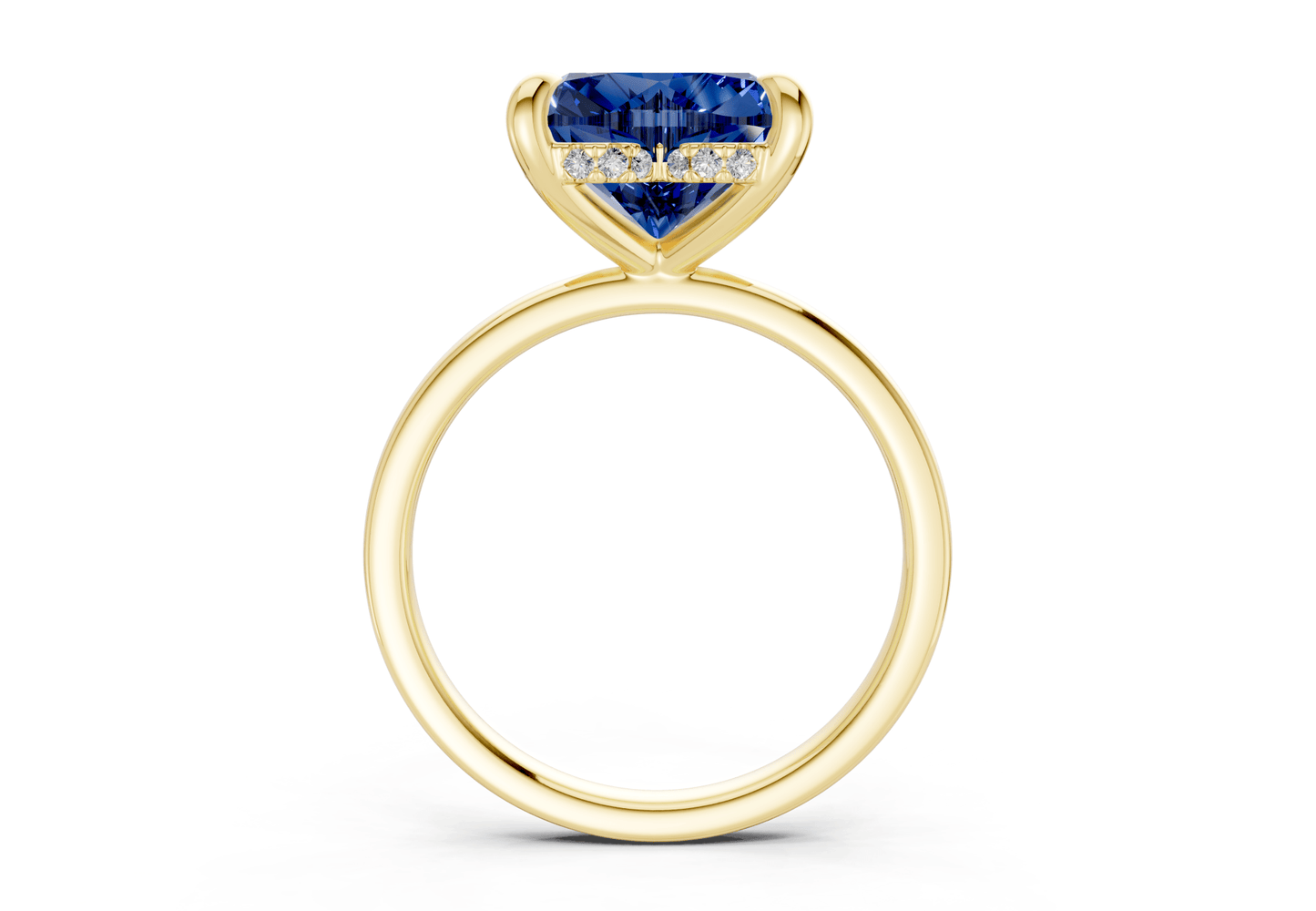 Solstice Sapphire Gemstone Solitaire Heart Cut 2.3mm Engagement Ring - Ring Premier