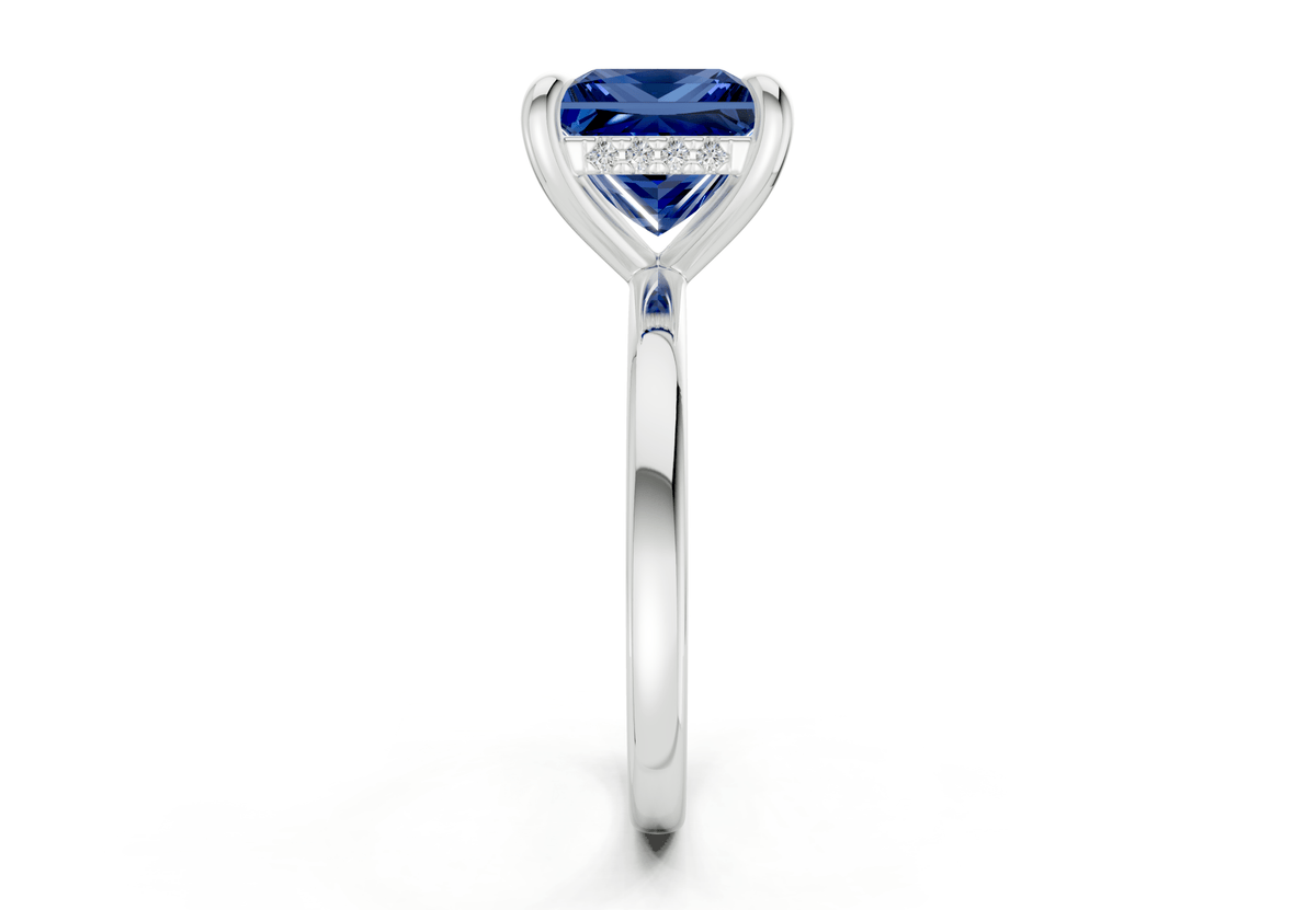 Solstice Sapphire Gemstone Solitaire Princess Cut 2.3mm Engagement Ring