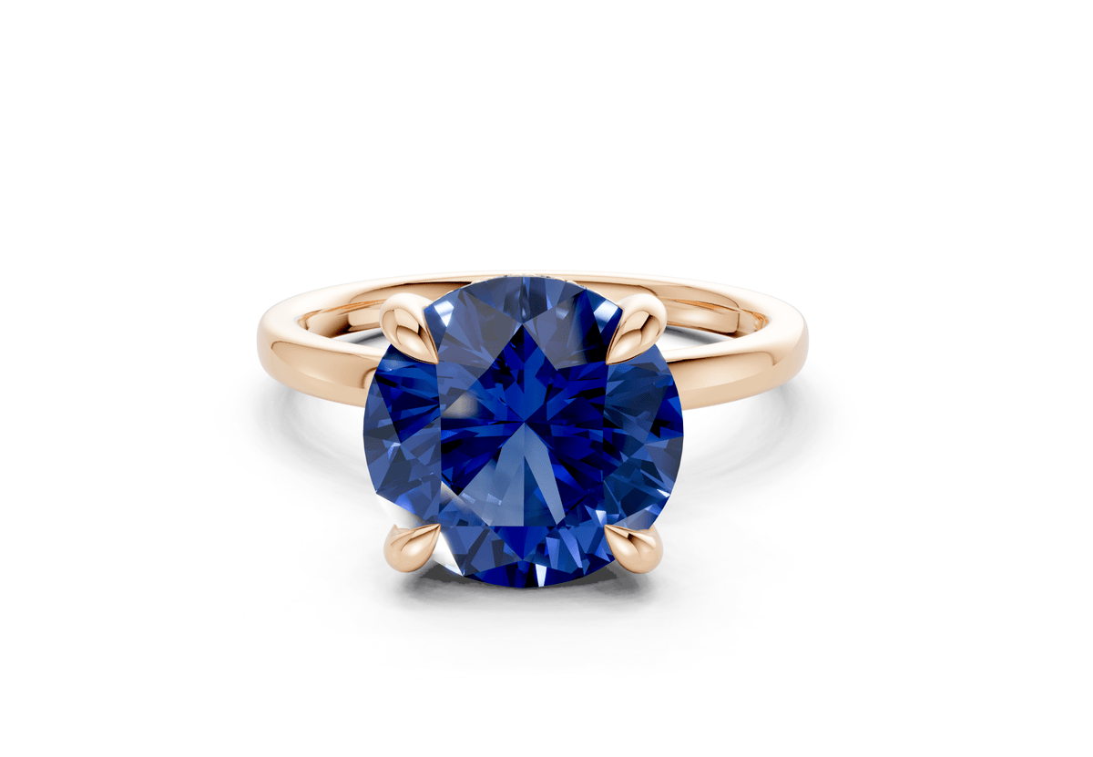 Solstice Sapphire Gemstone Solitaire Round Cut 2mm Engagement Ring