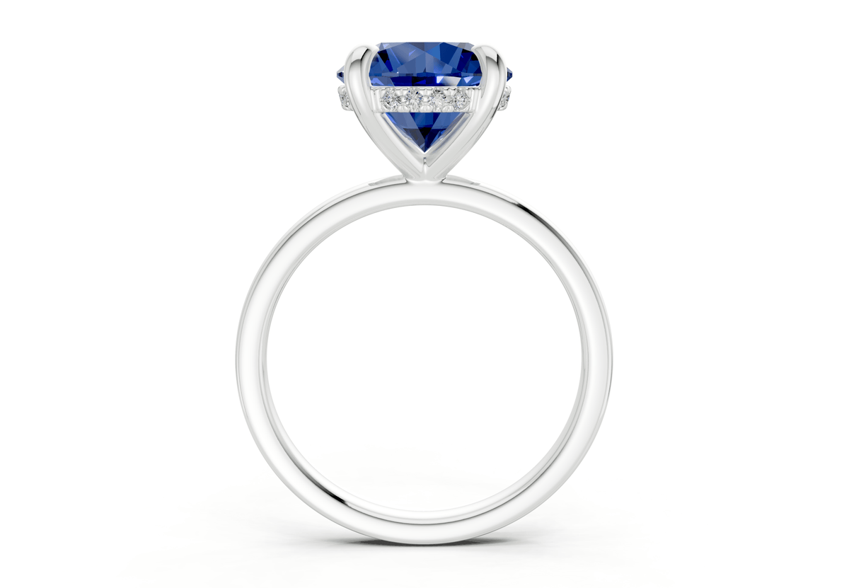 Solstice Sapphire Gemstone Solitaire Round Cut 2mm Engagement Ring