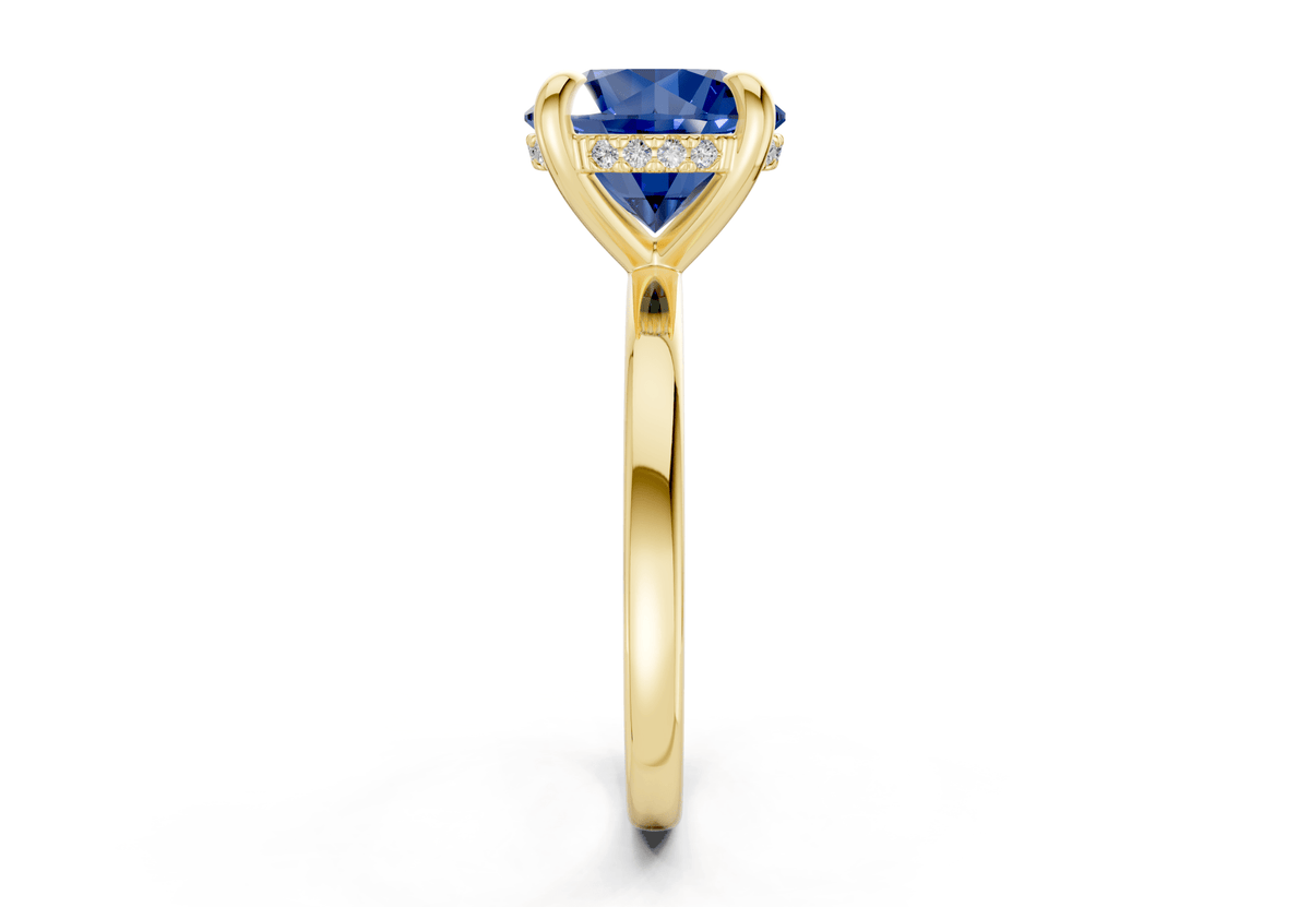 Solstice Sapphire Gemstone Solitaire Round Cut 2mm Engagement Ring