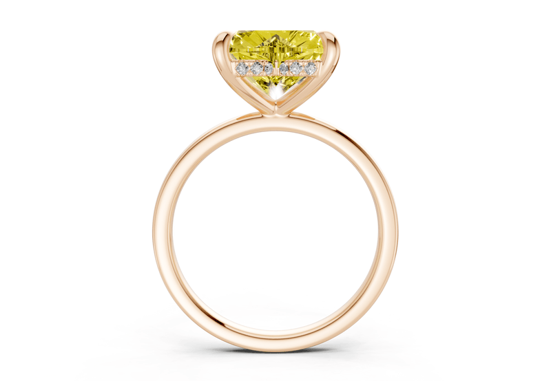 Solstice Yellow Diamond Solitaire Heart Cut 2.3mm Engagement Ring - Ring Premier