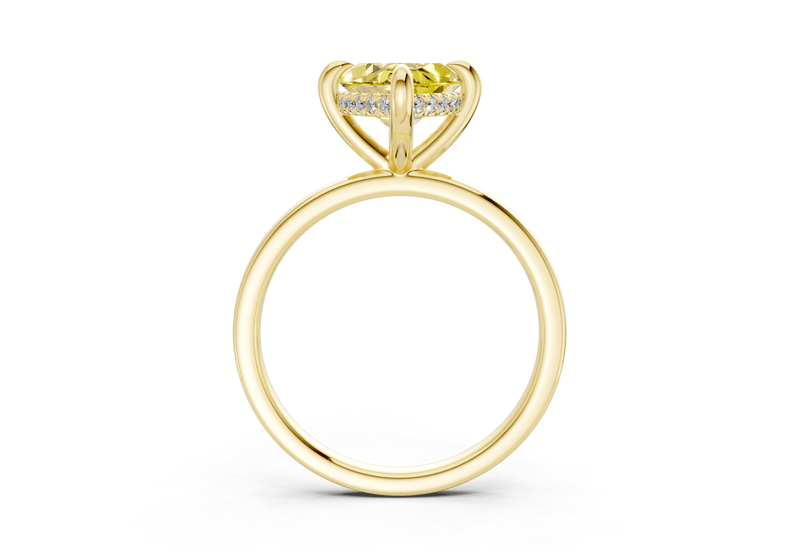 Solstice Yellow Diamond Solitaire Marquise Cut 1.8mm Engagement Ring