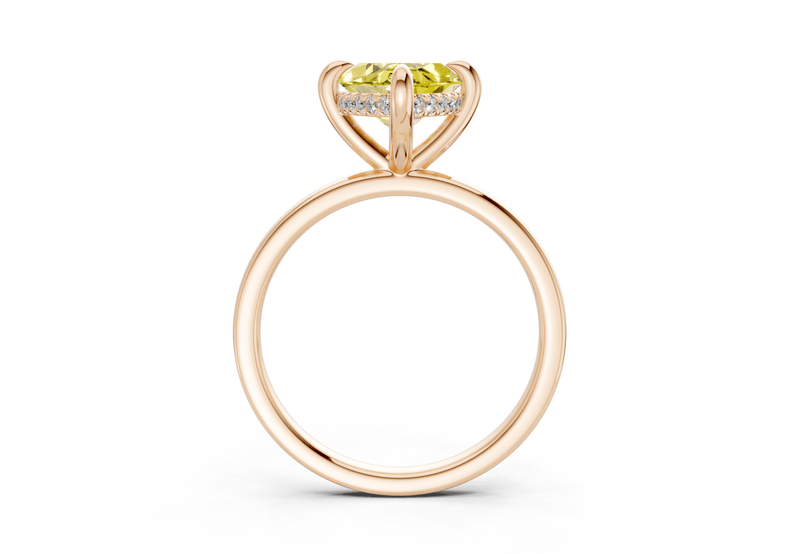Solstice Yellow Diamond Solitaire Marquise Cut 2.3mm Engagement Ring - Ring Premier
