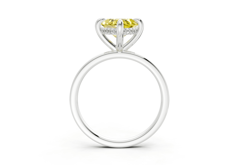 Solstice Yellow Diamond Solitaire Marquise Cut 2.3mm Engagement Ring - Ring Premier