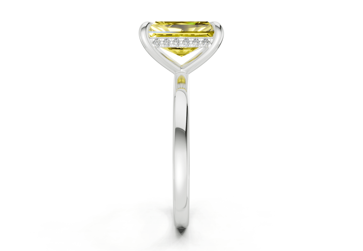 Solstice Yellow Diamond Solitaire Radiant Cut 1.8mm Engagement Ring