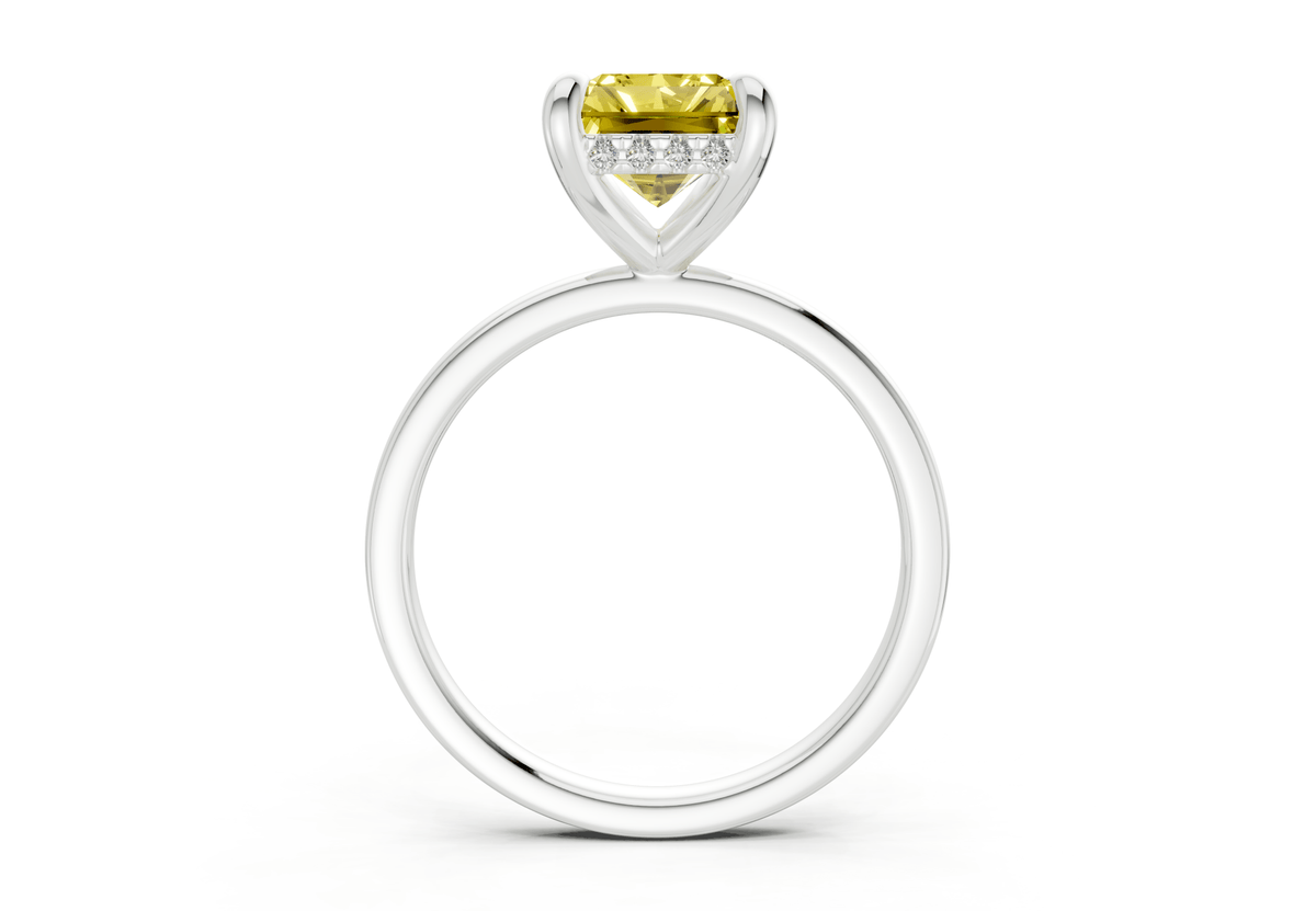 Solstice Yellow Diamond Solitaire Radiant Cut 1.8mm Engagement Ring