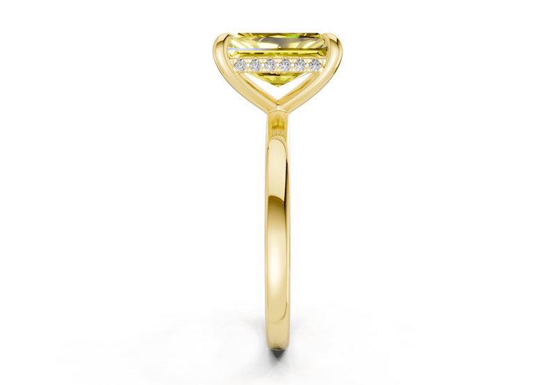 Solstice Yellow Diamond Solitaire Radiant Cut 1.8mm Engagement Ring - Ring Premier