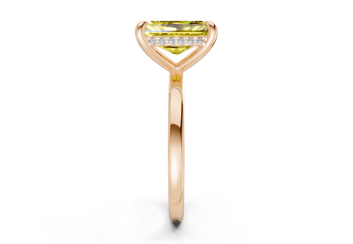 Solstice Yellow Diamond Solitaire Radiant Cut 2.3mm Engagement Ring