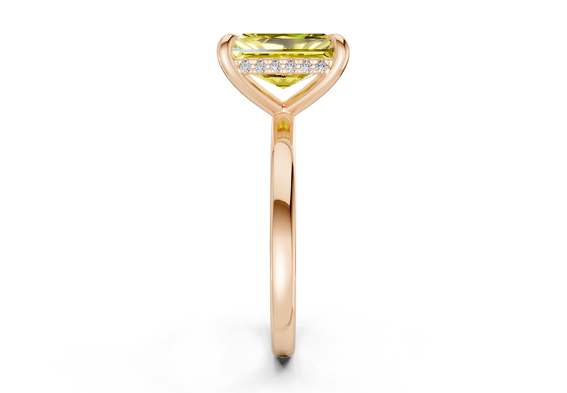 Solstice Yellow Diamond Solitaire Radiant Cut 2.3mm Engagement Ring - Ring Premier
