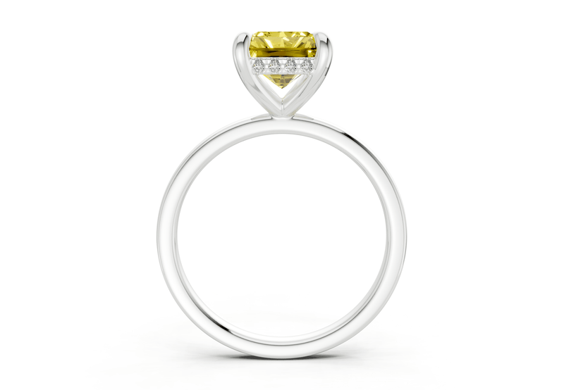 Solstice Yellow Diamond Solitaire Radiant Cut 2.3mm Engagement Ring - Ring Premier