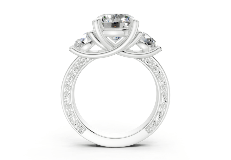 The Aldridge Three Stone Bold Engagement Ring - Ring Premier