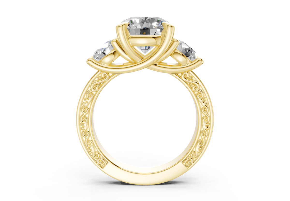 The Aldridge Three Stone Bold Engagement Ring