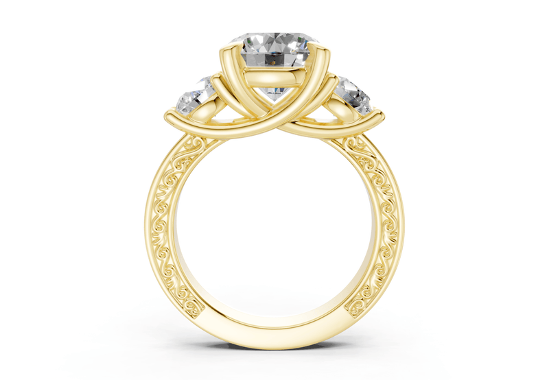 The Aldridge Three Stone Bold Engagement Ring - Ring Premier