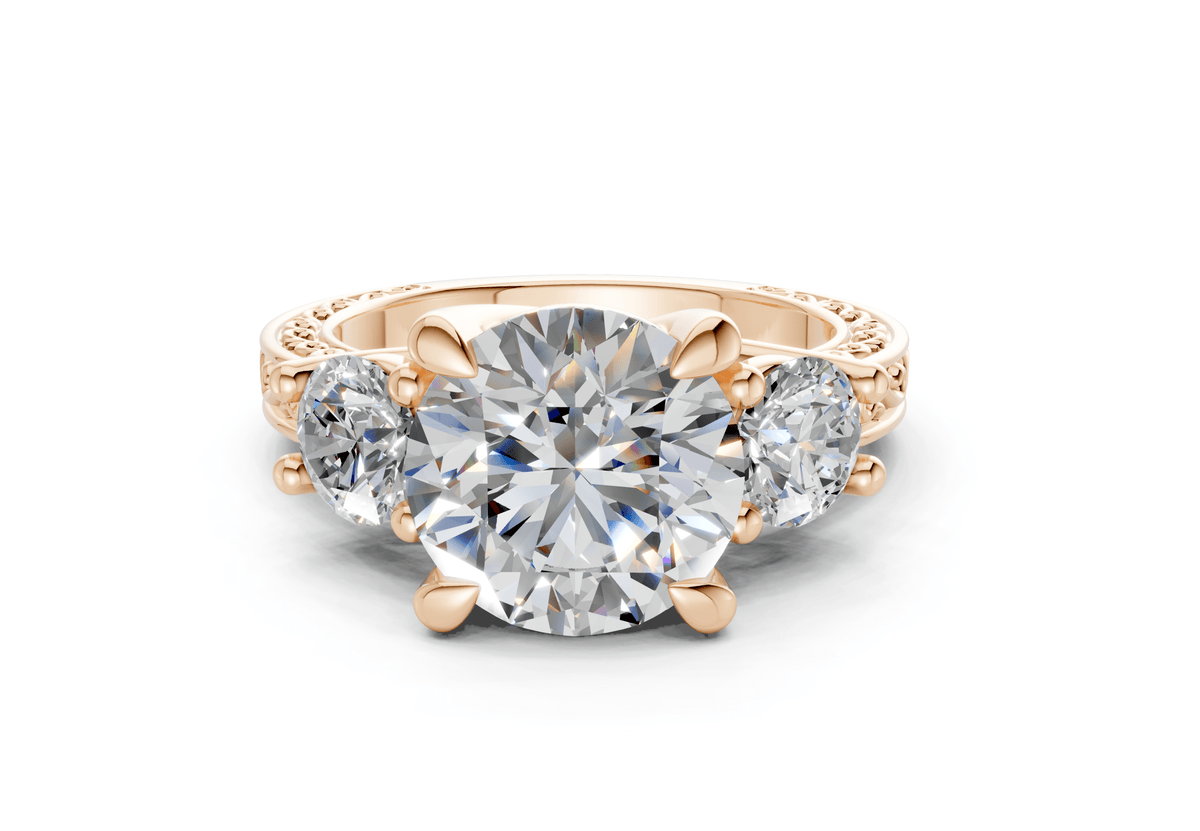 The Aldridge Three Stone Bold Engagement Ring