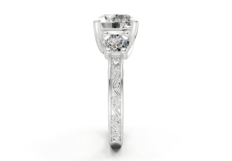 The Aldridge Three Stone Bold Engagement Ring - Ring Premier