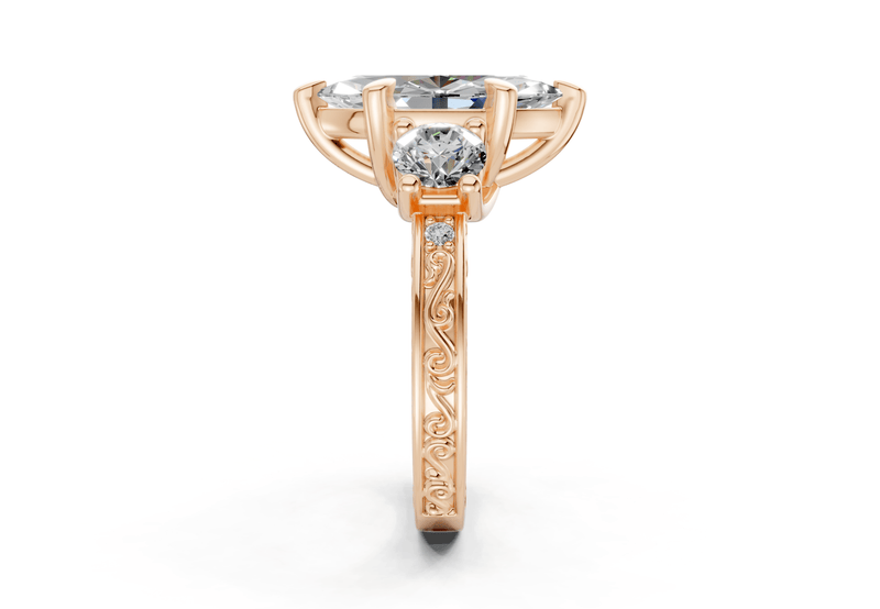 The Aldridge Three Stone Bold Engagement Ring - Ring Premier