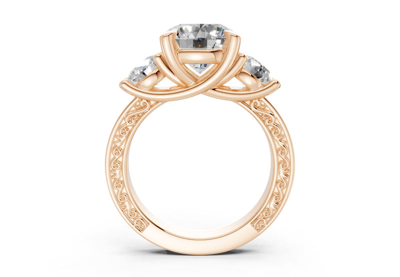 The Aldridge Three Stone Bold Engagement Ring - Ring Premier