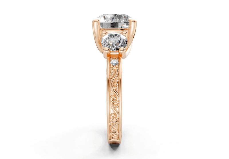 The Aldridge Three Stone Bold Engagement Ring - Ring Premier