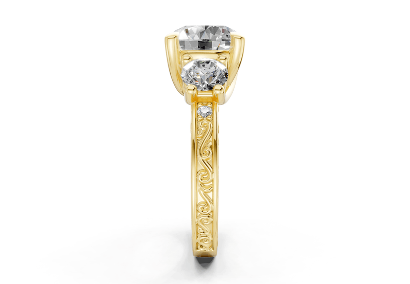 The Aldridge Three Stone Bold Engagement Ring - Ring Premier