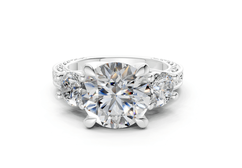 The Aldridge Three Stone Bold Engagement Ring - Ring Premier