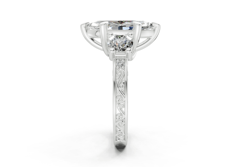 The Aldridge Three Stone Bold Engagement Ring - Ring Premier