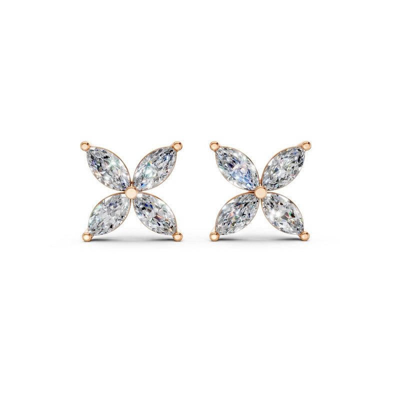 The Fleur Marquise Studs - Ring Premier