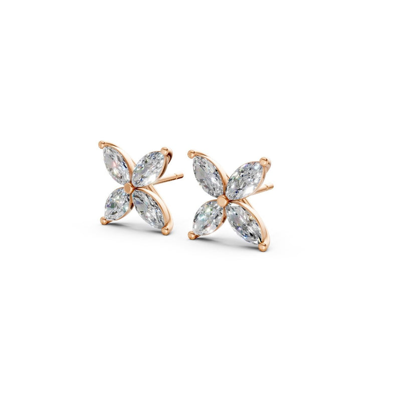 The Fleur Marquise Studs - Ring Premier
