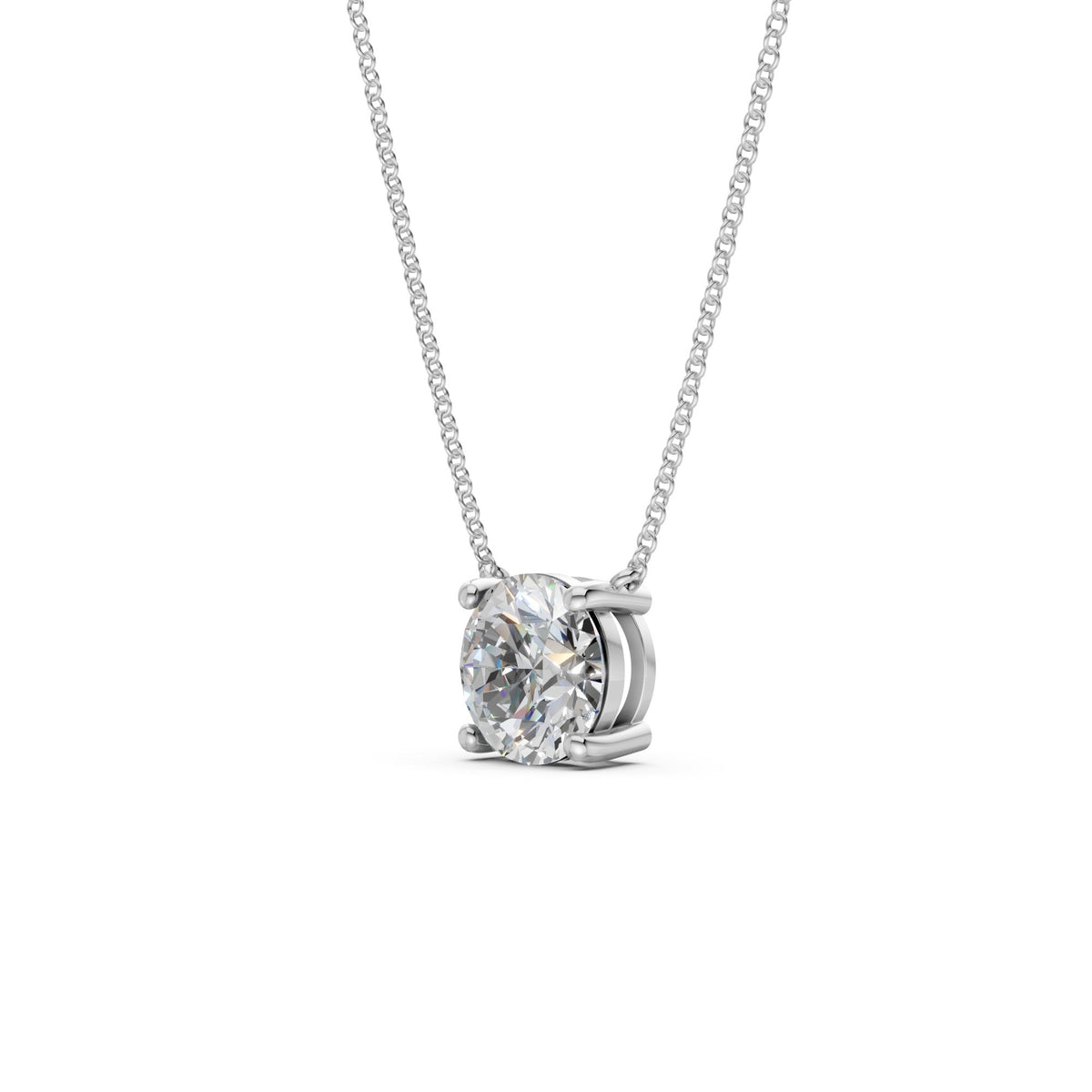 The Rue Round Solitaire Necklace