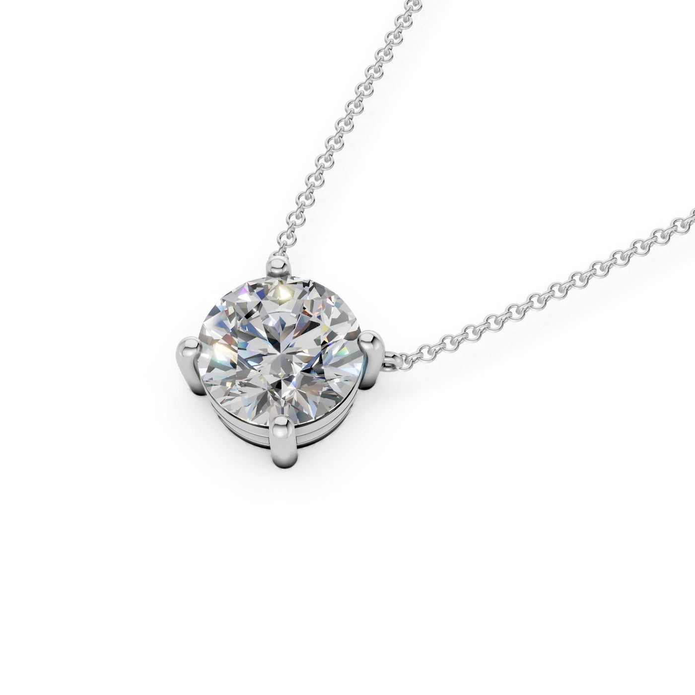 The Rue Round Solitaire Necklace