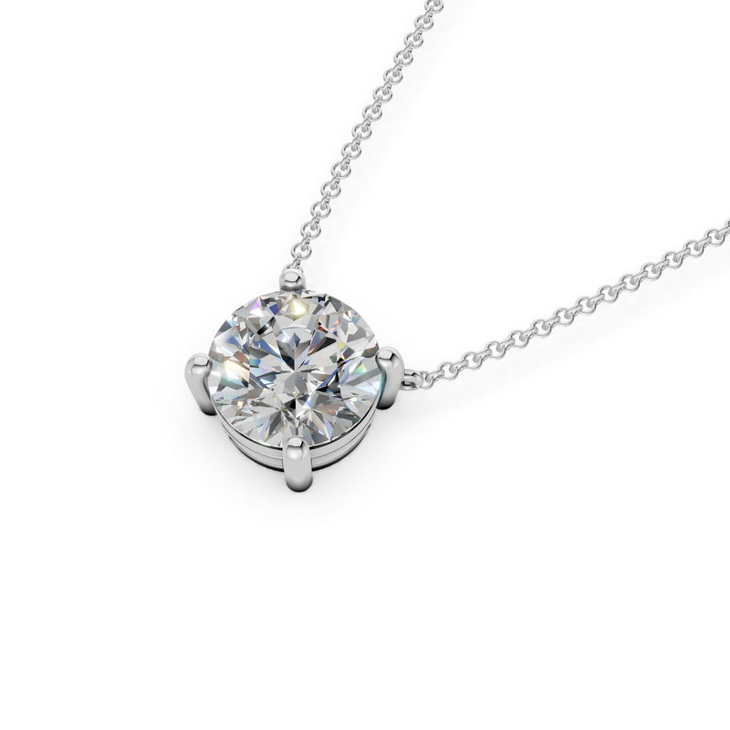 The Rue Round Solitaire Necklace - Ring Premier