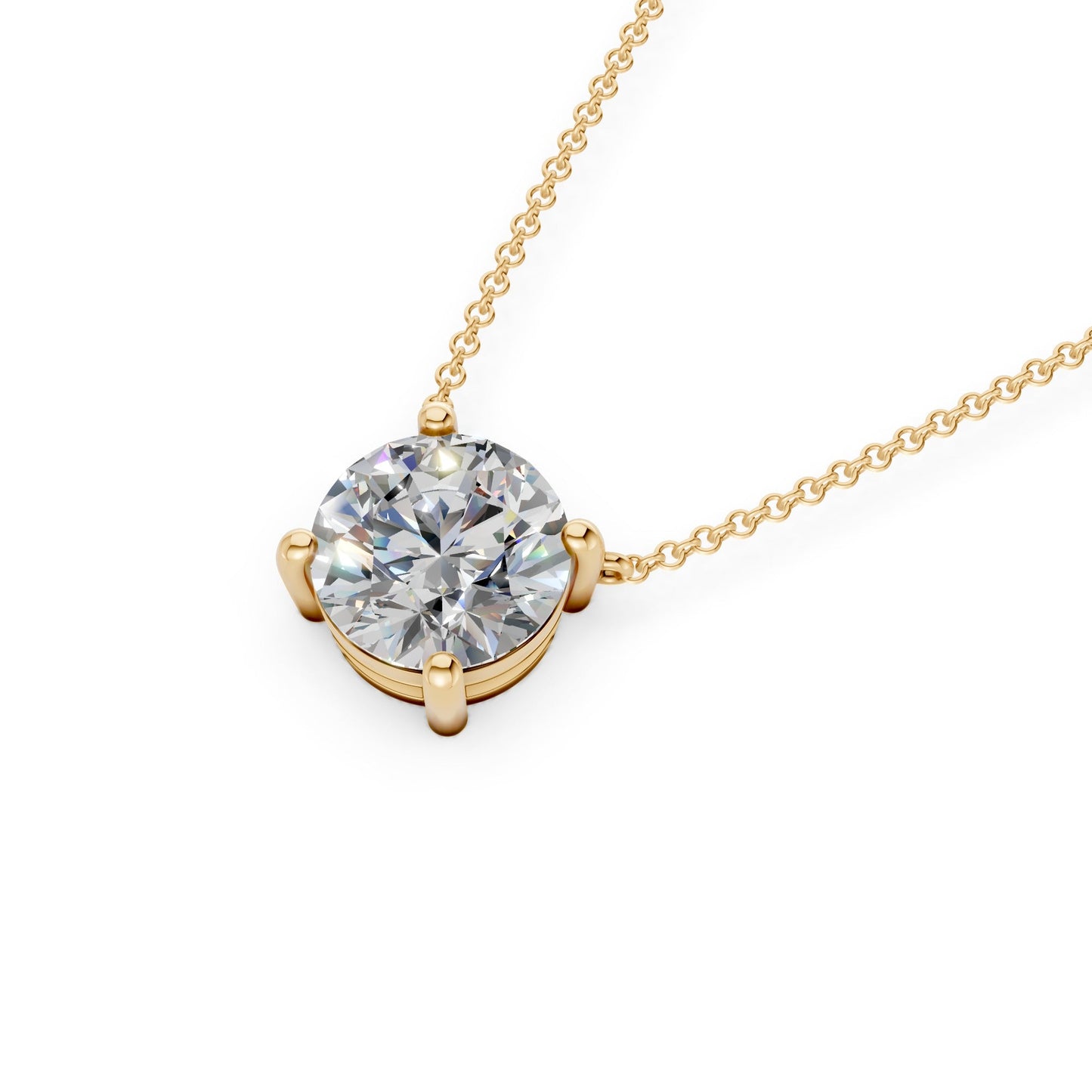 The Rue Round Solitaire Necklace - Ring Premier
