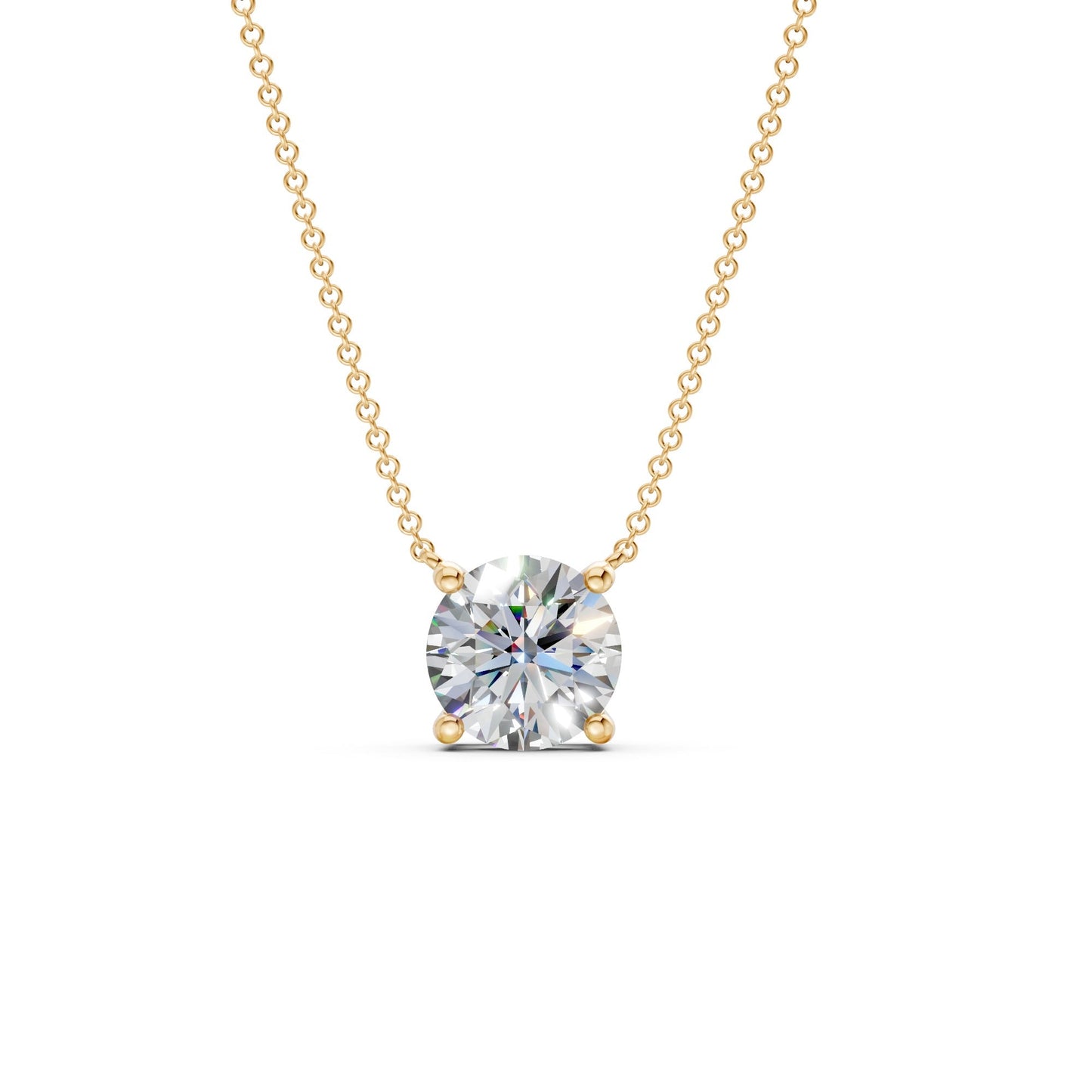 The Rue Round Solitaire Necklace - Ring Premier