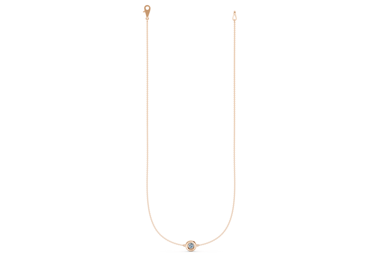 Tranquil Blue Diamond Stationed Necklace ½ Carat Total Wt.