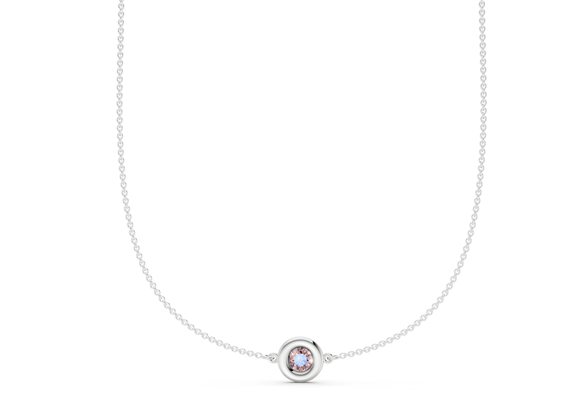 Tranquil Pink Diamond Stationed Necklace ½ Carat Total Wt.