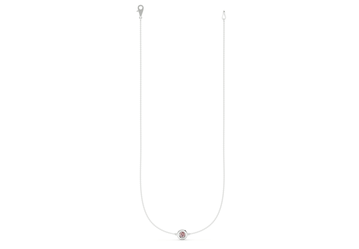 Tranquil Pink Diamond Stationed Necklace ½ Carat Total Wt.