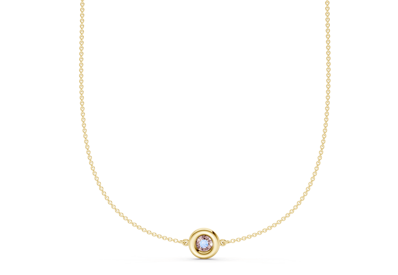 Tranquil Pink Diamond Stationed Necklace ½ Carat Total Wt.