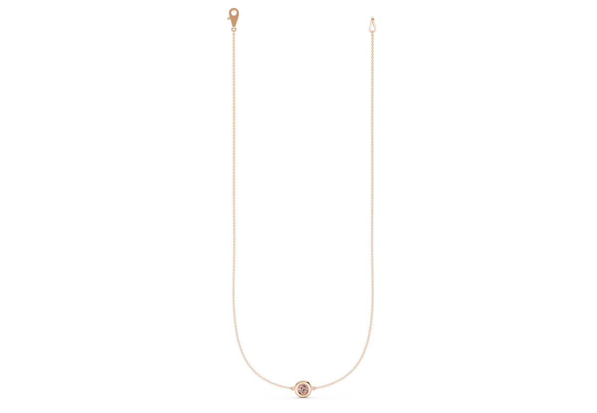 Tranquil Pink Diamond Stationed Necklace ½ Carat Total Wt.
