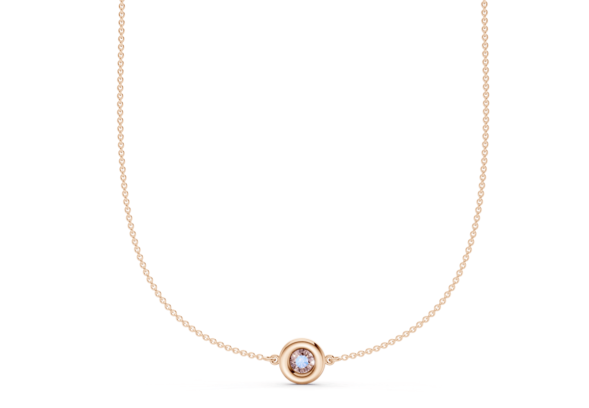 Tranquil Pink Diamond Stationed Necklace ½ Carat Total Wt.