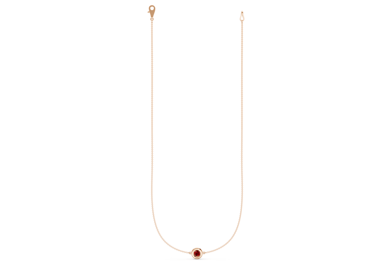Tranquil Ruby Gemstone Stationed Necklace ½ Carat Total Wt. - Ring Premier