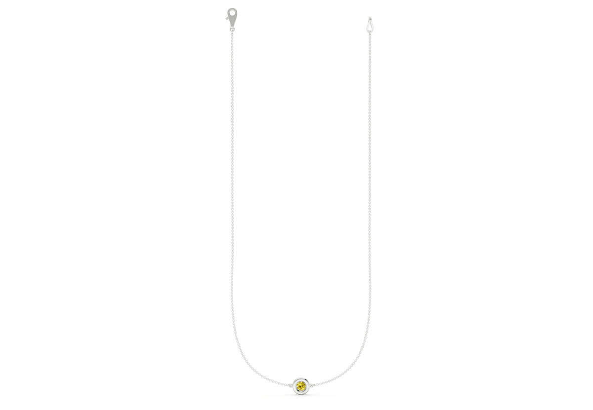 Tranquil Yellow Diamond Stationed Necklace ½ Carat Total Wt.