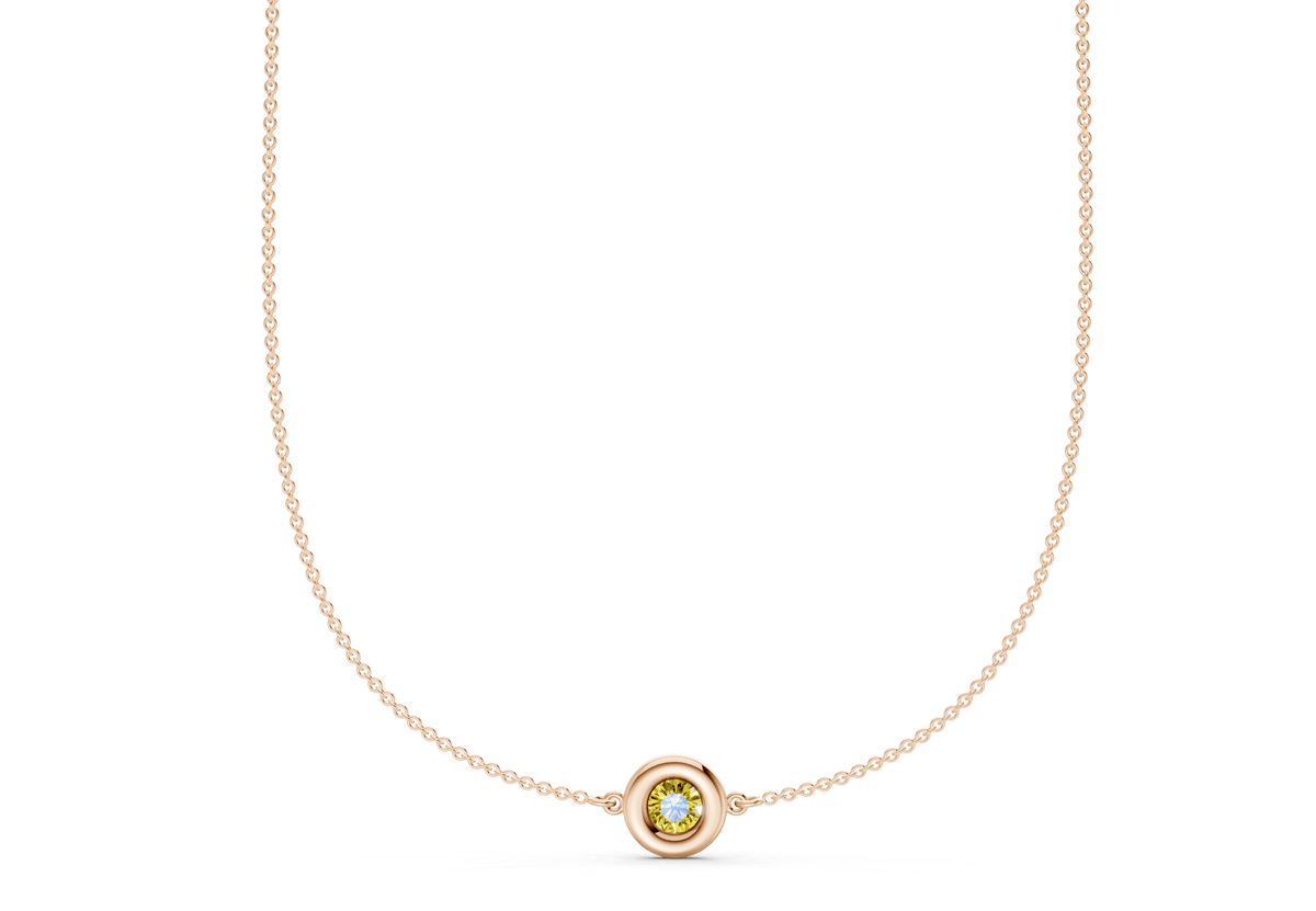 Tranquil Yellow Diamond Stationed Necklace ½ Carat Total Wt.