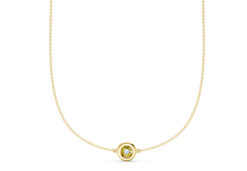 Tranquil Yellow Diamond Stationed Necklace ½ Carat Total Wt.