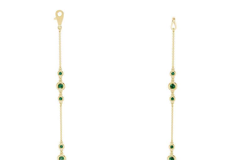 Trio Emerald Gemstone Stationed Necklace 1½ Carat Total Wt. - Ring Premier