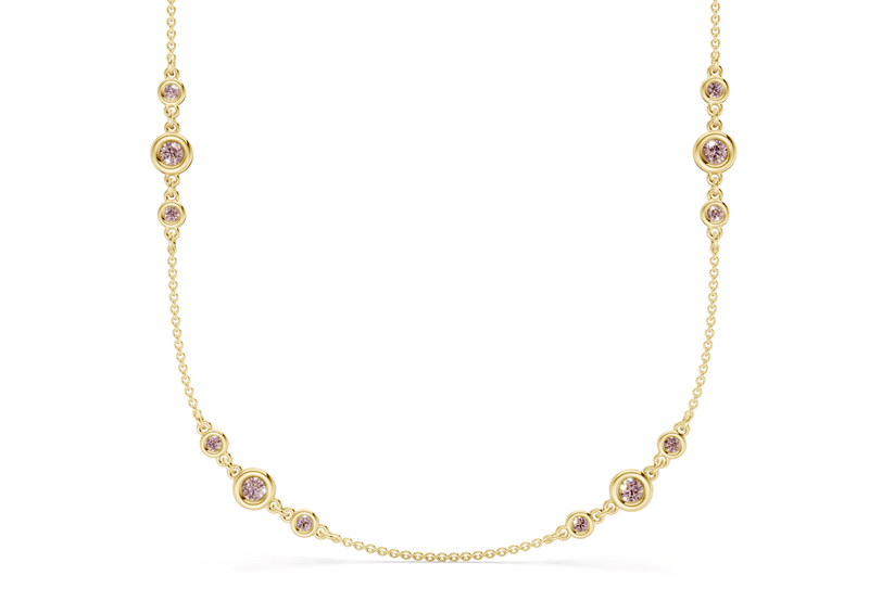 Trio Pink Diamond Stationed Necklace 1½ Carat Total Wt. - Ring Premier