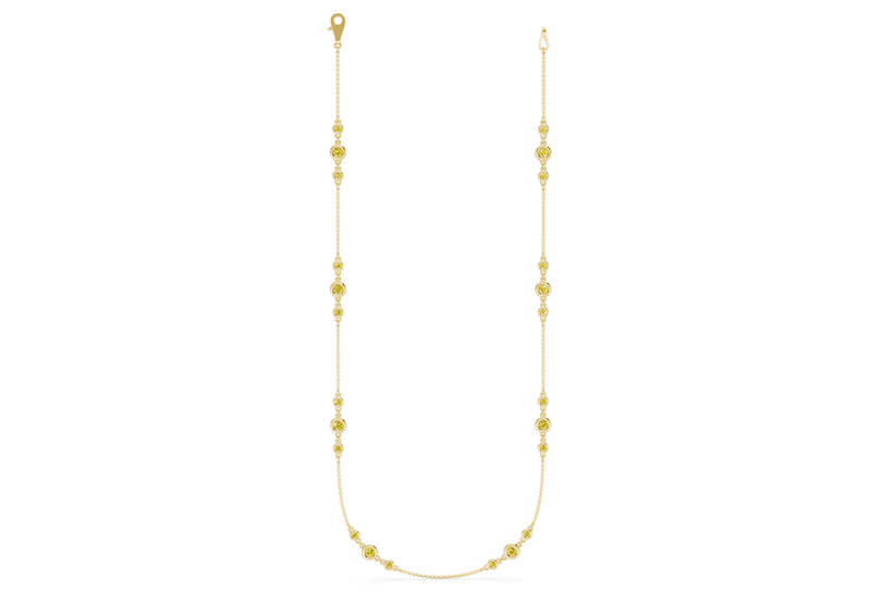 Trio Yellow Diamond Stationed Necklace 1½ Carat Total Wt. - Ring Premier